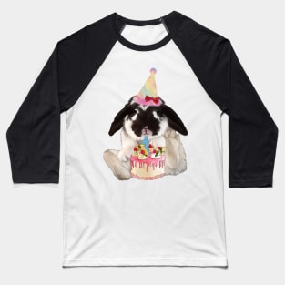 Chio First Birthday _ Holland Lop Rabbit Broken Black Color _ Bunniesmee Baseball T-Shirt